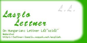 laszlo lettner business card